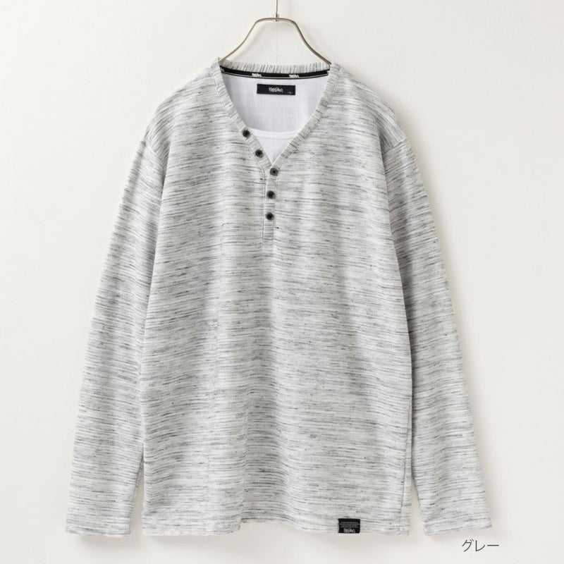 [期間限定価格]MOSSIMO  Yヘンリーネック長袖Tシャツ メンズ商品画像-1