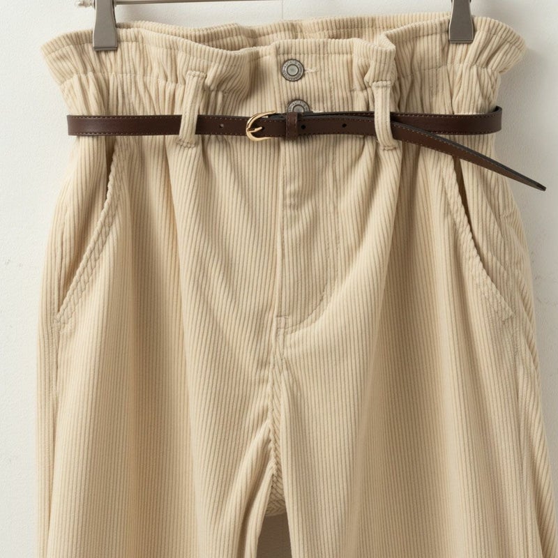 NAVY ベルト付きコーデュロイペーパーバッグパンツ レディース商品画像-13