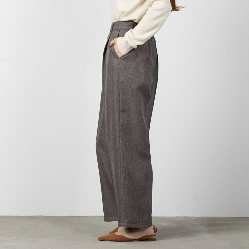 [期間限定価格]ウーリッシュヘリンボンワイドパンツ レディース商品画像-4