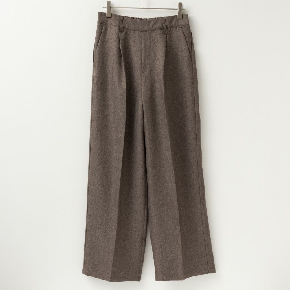 ウーリッシュヘリンボンワイドパンツ レディース
