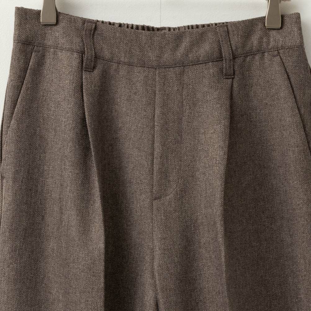 ウーリッシュヘリンボンワイドパンツ レディース