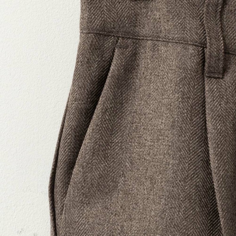 ウーリッシュヘリンボンワイドパンツ レディース商品画像-11