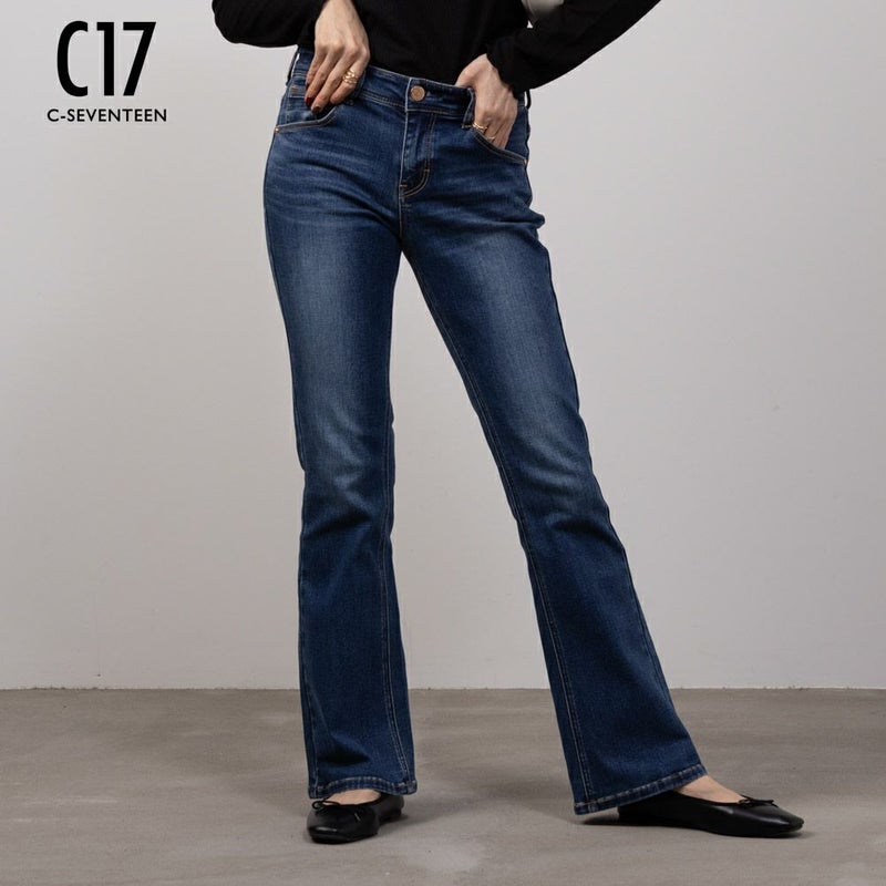 C17 ベーシックブーツカットパンツ レディース商品画像-1