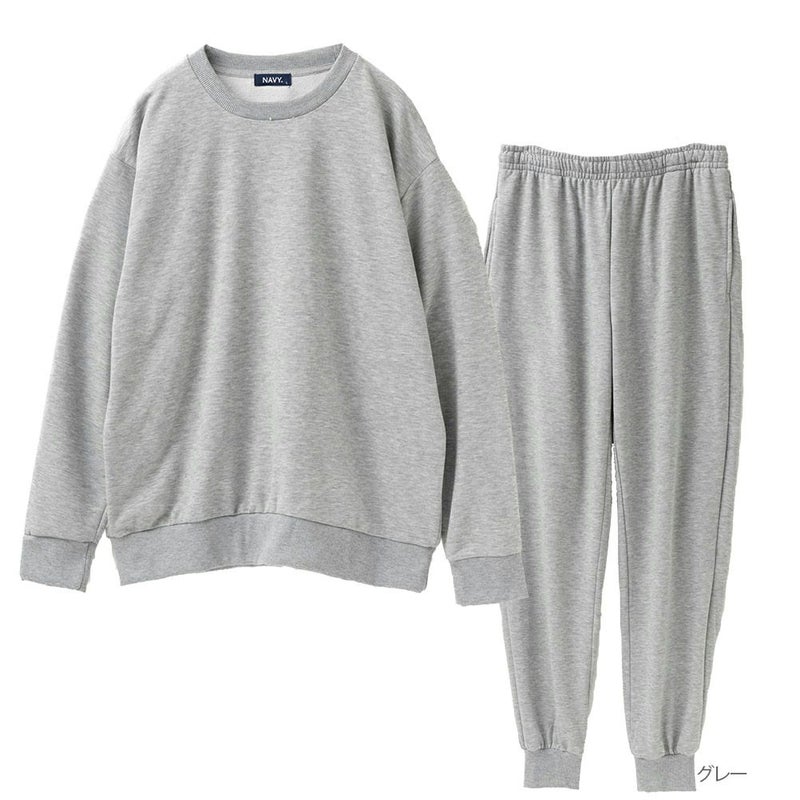 NAVY 裏毛セットアップ速乾ルームウェア ユニセックス商品画像-2