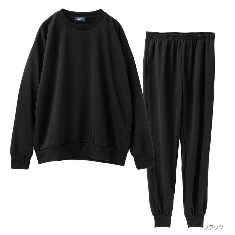 NAVY 裏毛セットアップ速乾ルームウェア ユニセックス商品画像-3