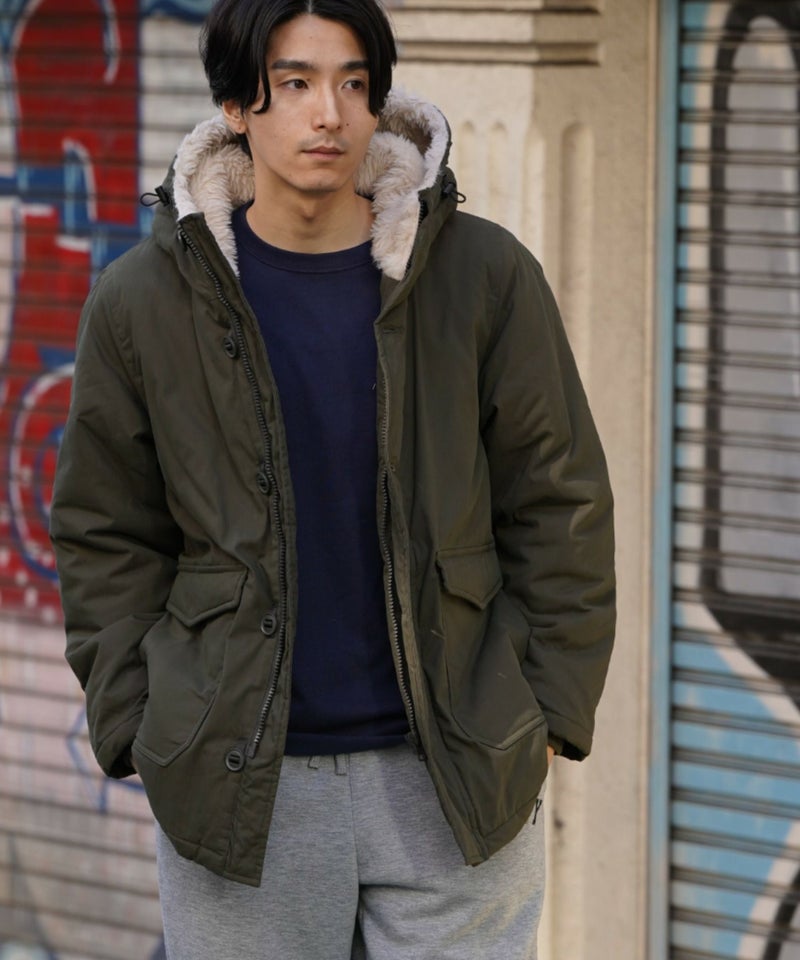 NAVY ミリタリーフードコート メンズ商品画像-10