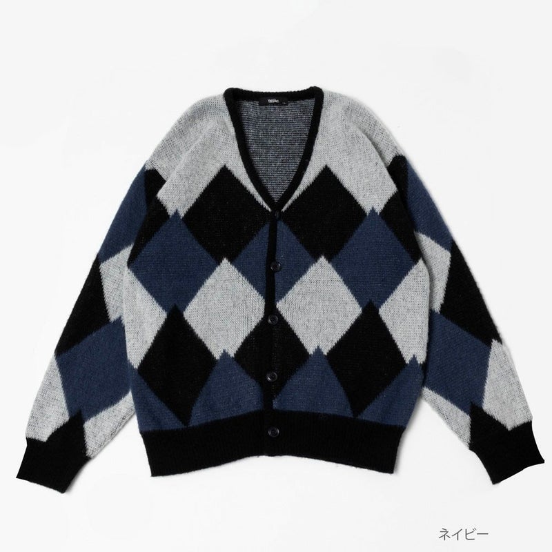 MOSSIMO アーガイル柄Vネックカーディガン メンズ商品画像-2