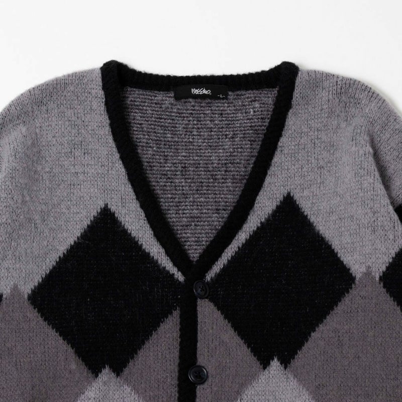 [期間限定knit]MOSSIMO  アーガイル柄Vネックカーディガン メンズ商品画像-4