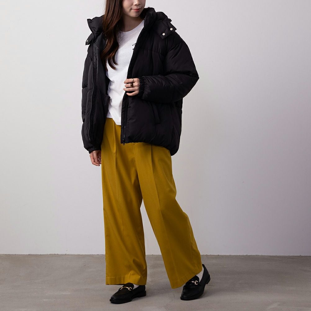 NAVY 2WAY中綿ジャケット レディース