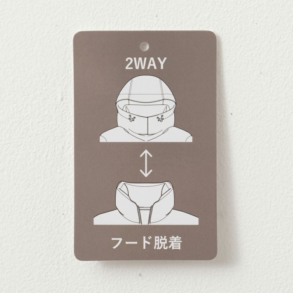 NAVY 2WAY中綿ジャケット レディース