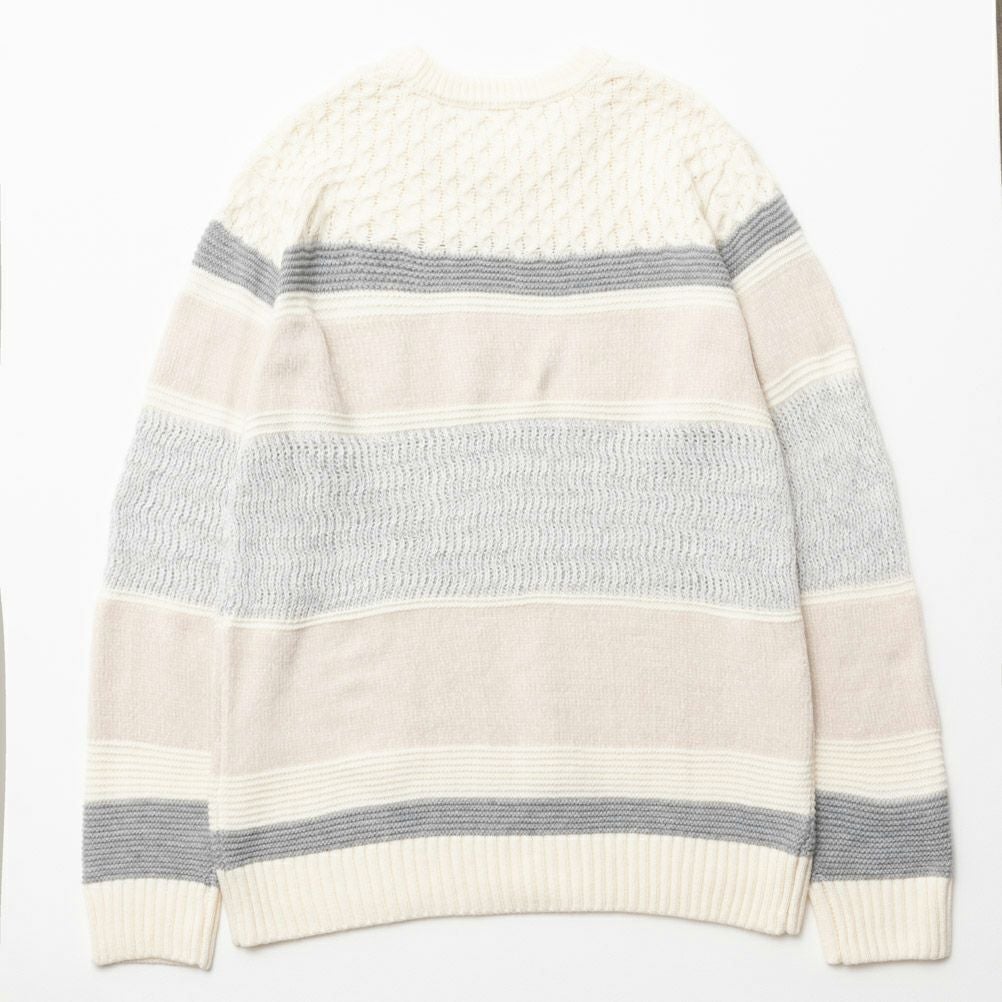 NAVY 切替ボーダーニット メンズ