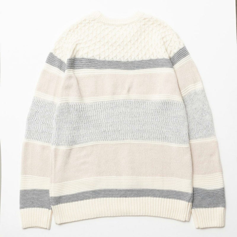 NAVY  切替ボーダーニット メンズ商品画像-4