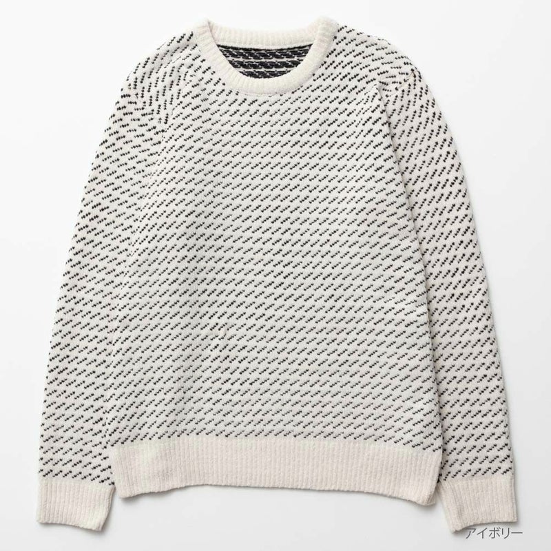 [期間限定knit]NAVY  バーズアイモールニット メンズ商品画像-2