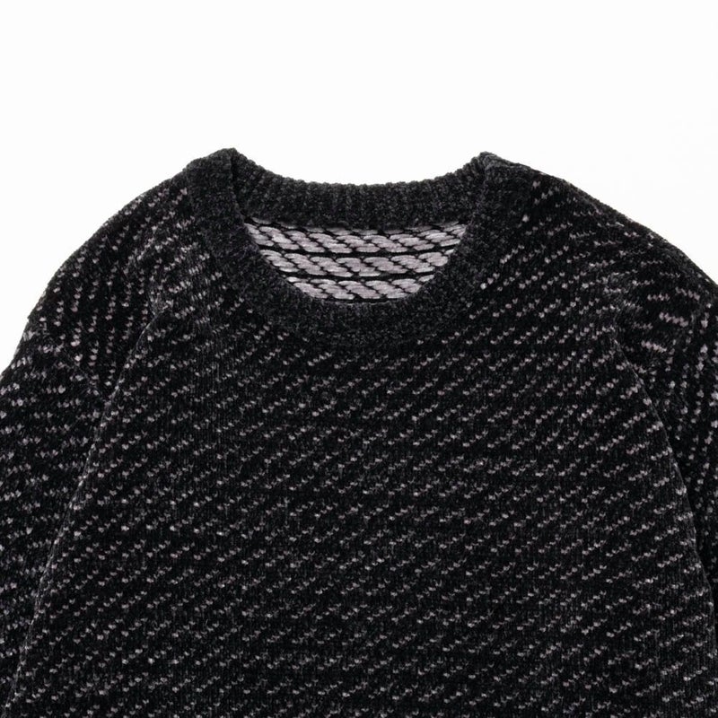 [期間限定knit]NAVY  バーズアイモールニット メンズ商品画像-5