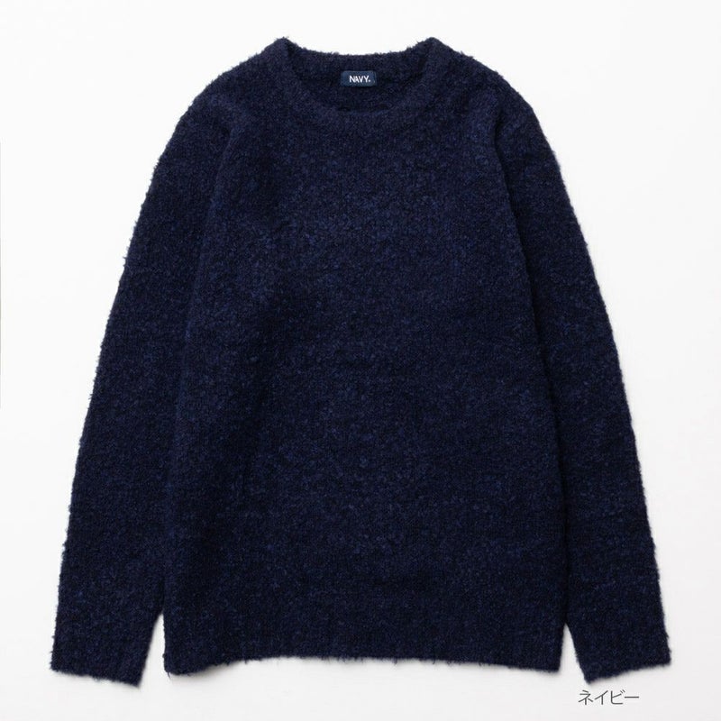 [期間限定knit]NAVY  ウール混ニット メンズ商品画像-4