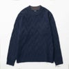 [期間限定knit]NAVY 快適ニット 幾何学柄モックネック メンズ商品サムネイル-4