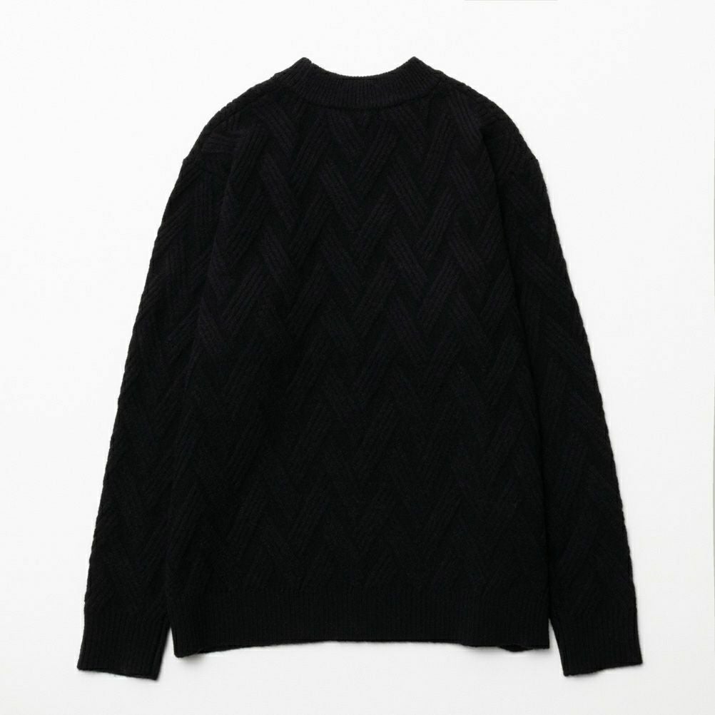 NAVY 幾何学柄ニット メンズ