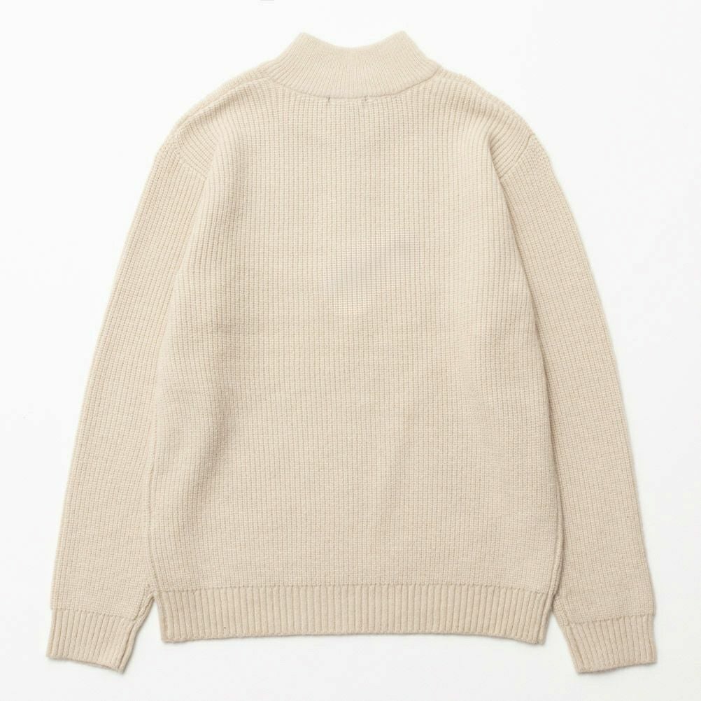 NAVY 快適ニット ハーフジップアップ メンズ