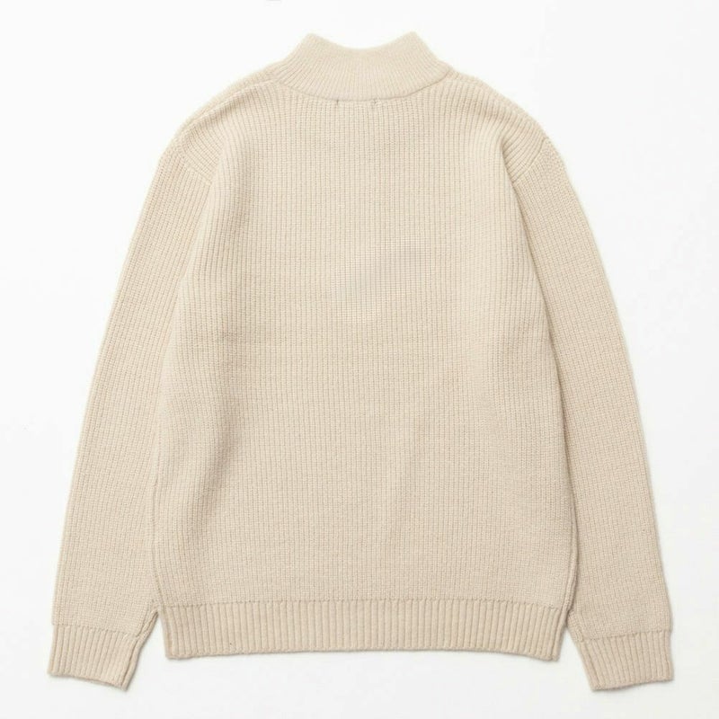 NAVY 快適ニット 畦ハーフジップ メンズ商品画像-6