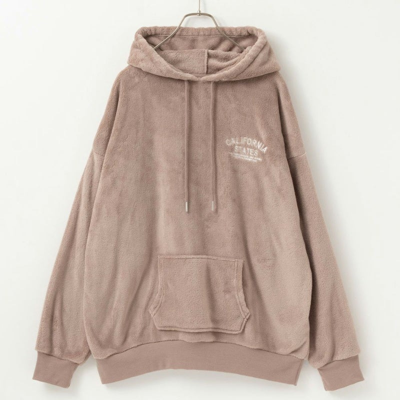 UNDERWRAPS 刺繍入り あったかシャギーボアパーカー レディース商品画像-7