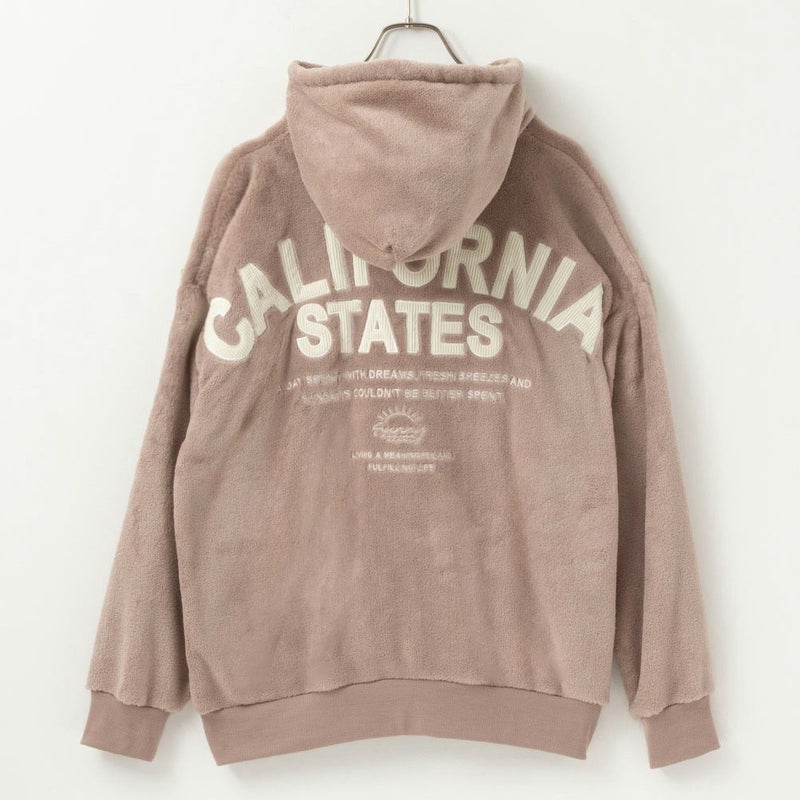 UNDERWRAPS  刺繍入り あったかシャギーボアパーカー レディース商品画像-8