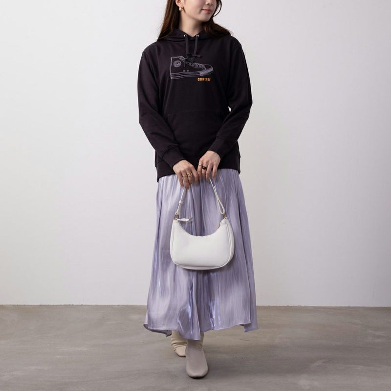 [期間限定価格]CONVERSE  シューズラバープリント裏毛パーカー レディース商品画像-9