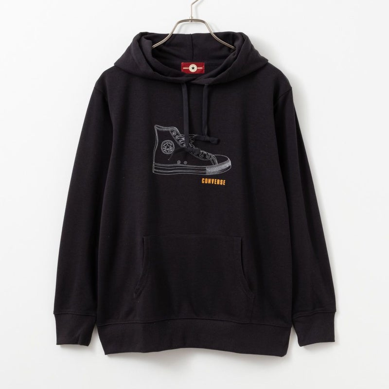 [期間限定価格]CONVERSE  シューズラバープリント裏毛パーカー レディース商品画像-14