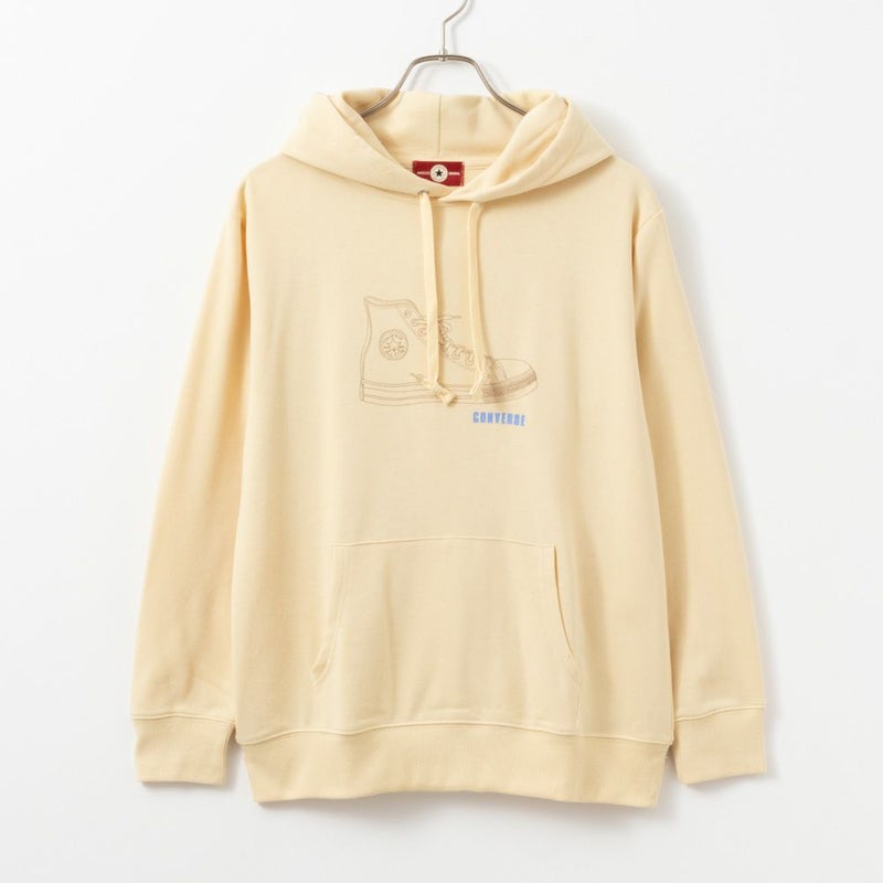 [期間限定価格]CONVERSE  シューズラバープリント裏毛パーカー レディース商品画像-15