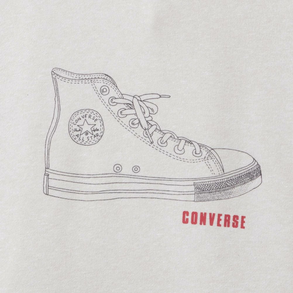 CONVERSE シューズラバープリント裏毛パーカー レディース