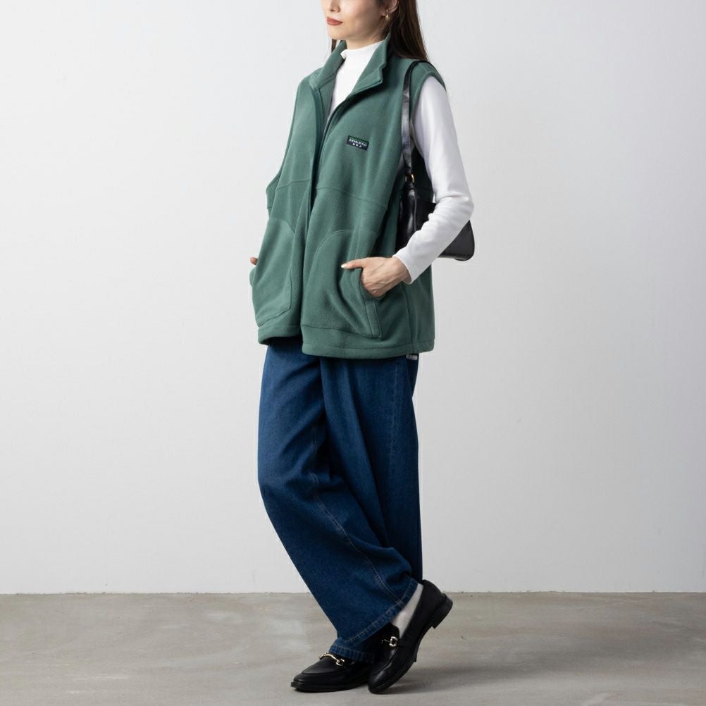 DISCUS フリーススタンドジップベスト レディース