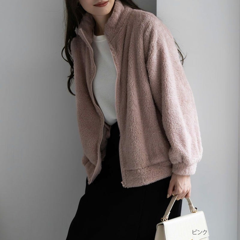 NAVY 温℃ ボアジップアップジャケット レディース商品画像-1