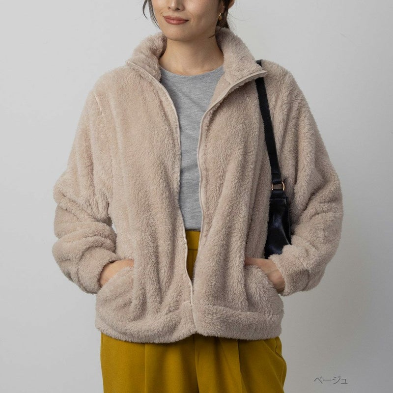 [期間限定価格]NAVY  温℃ ボアジップアップジャケット レディース商品画像-3