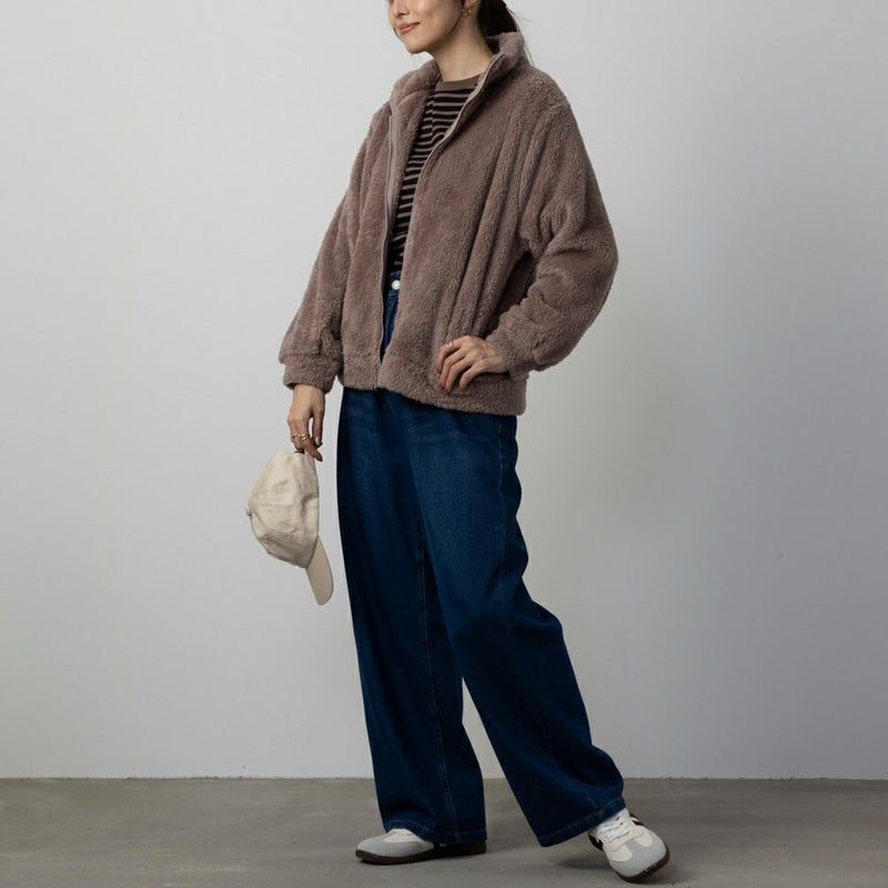 [期間限定価格]NAVY  温℃ ボアジップアップジャケット レディース商品画像-11