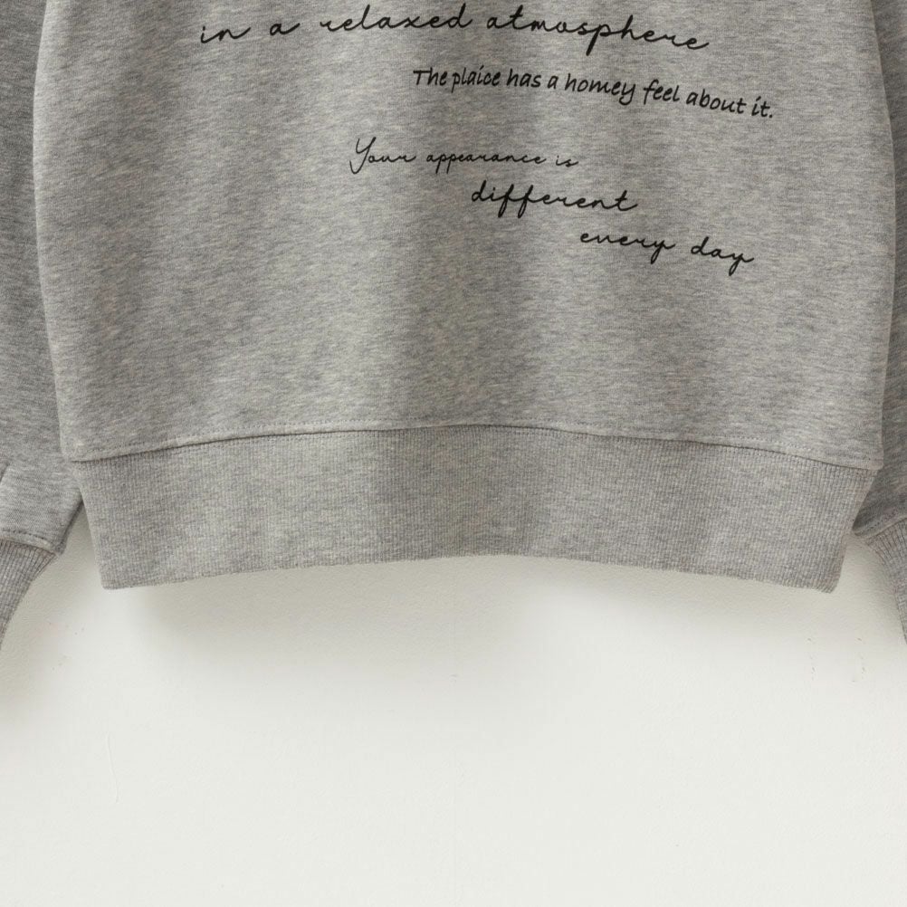 T-GRAPHICS 裏起毛メッセージトレーナー キッズ