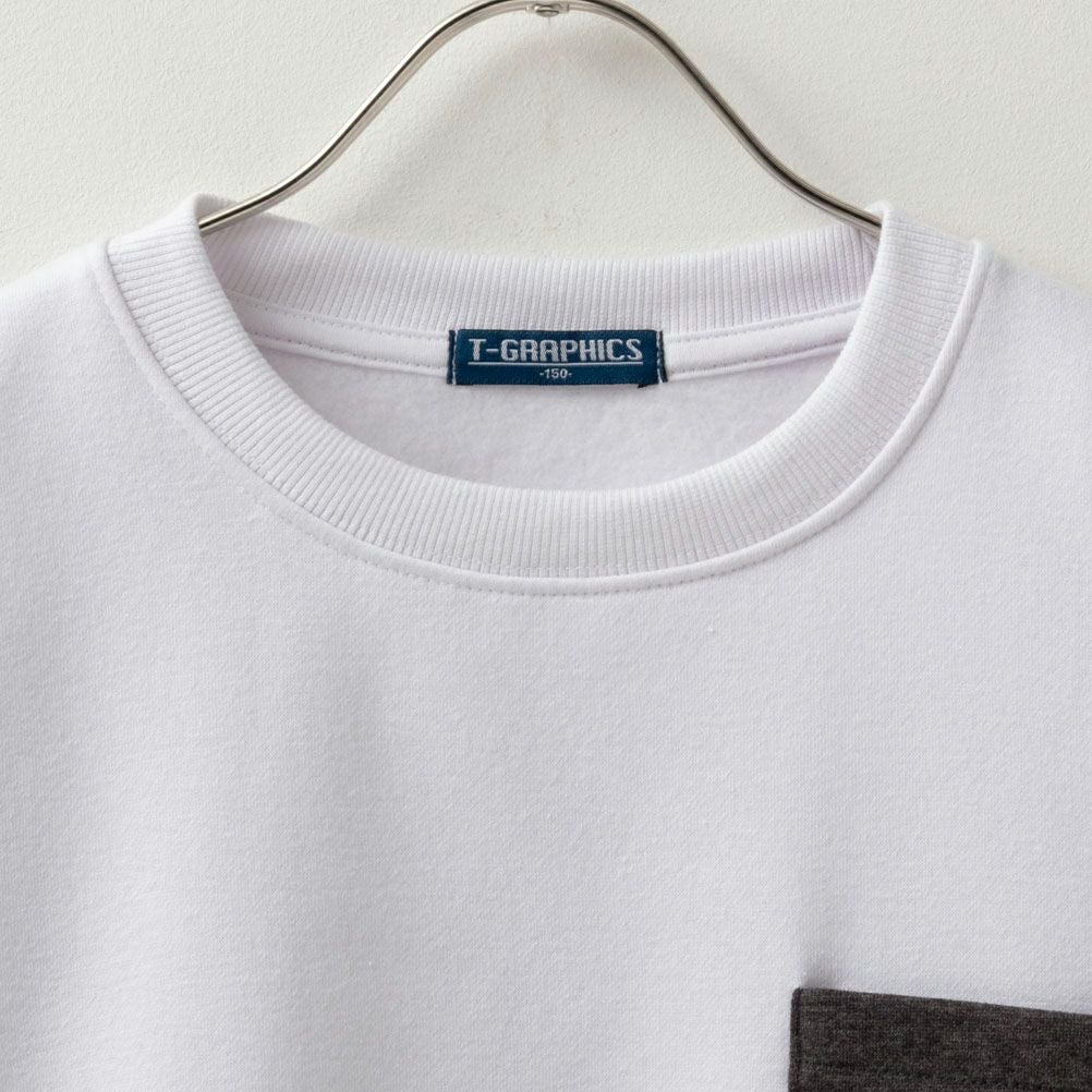 T-GRAPHICS 裏起毛クレイジーパターンポケット付きトレーナー キッズ