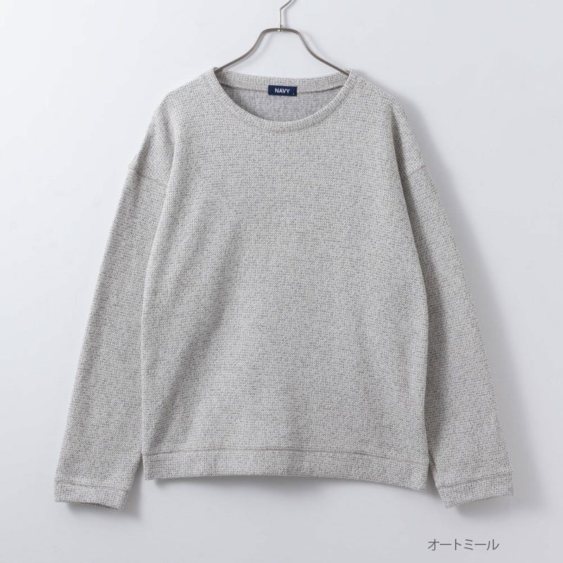 NAVY 温℃ 鹿の子クルーネックプルオーバー メンズ商品画像-1