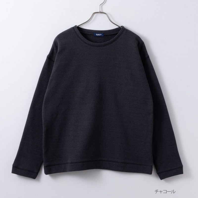 NAVY 温℃ 鹿の子クルーネックプルオーバー メンズ商品画像-2