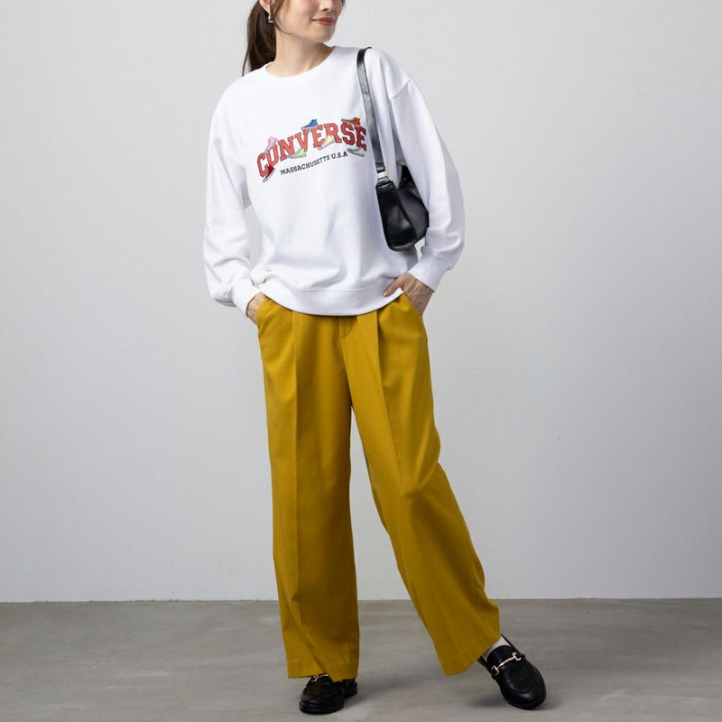 CONVERSE 裏毛シューズ刺繍トレーナー レディース商品画像-7