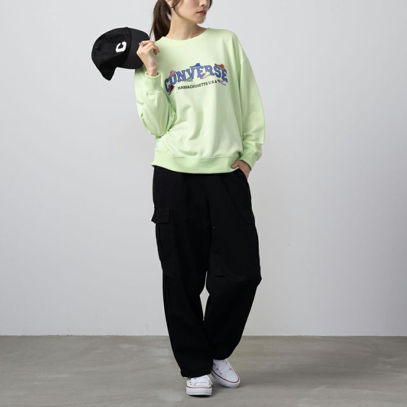 CONVERSE 裏毛シューズ刺繍トレーナー レディース商品画像-12