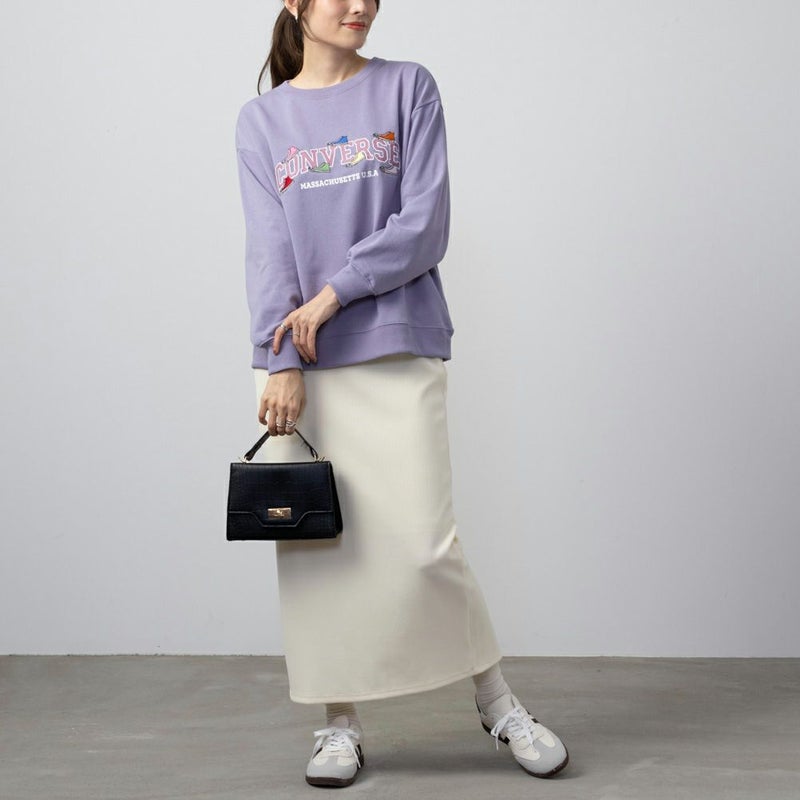 CONVERSE  裏毛シューズ刺繍トレーナー レディース商品画像-13