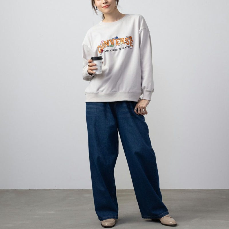 CONVERSE  裏毛シューズ刺繍トレーナー レディース商品画像-14