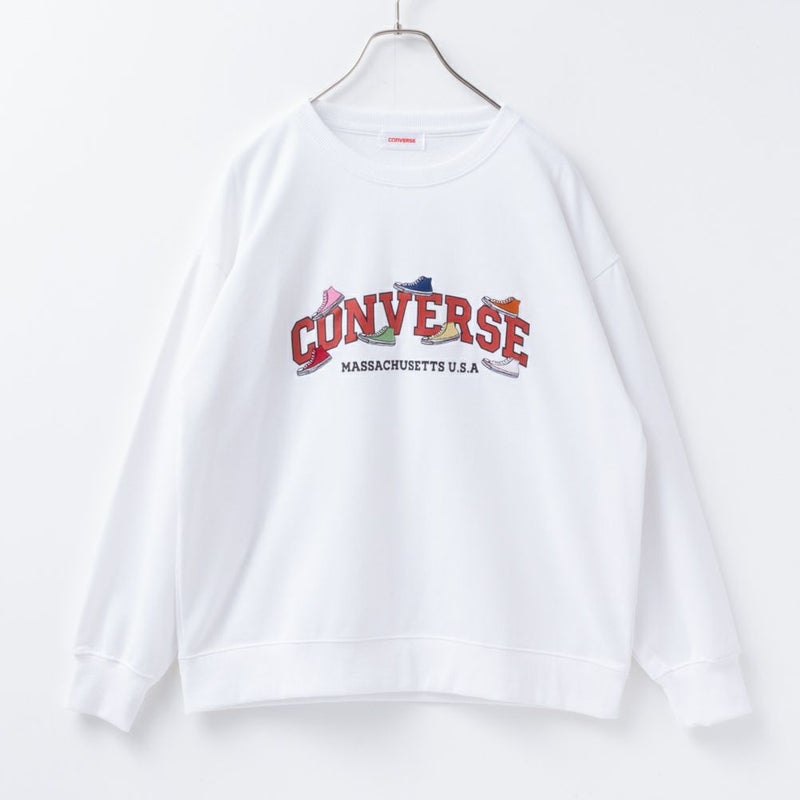 CONVERSE  裏毛シューズ刺繍トレーナー レディース商品画像-15