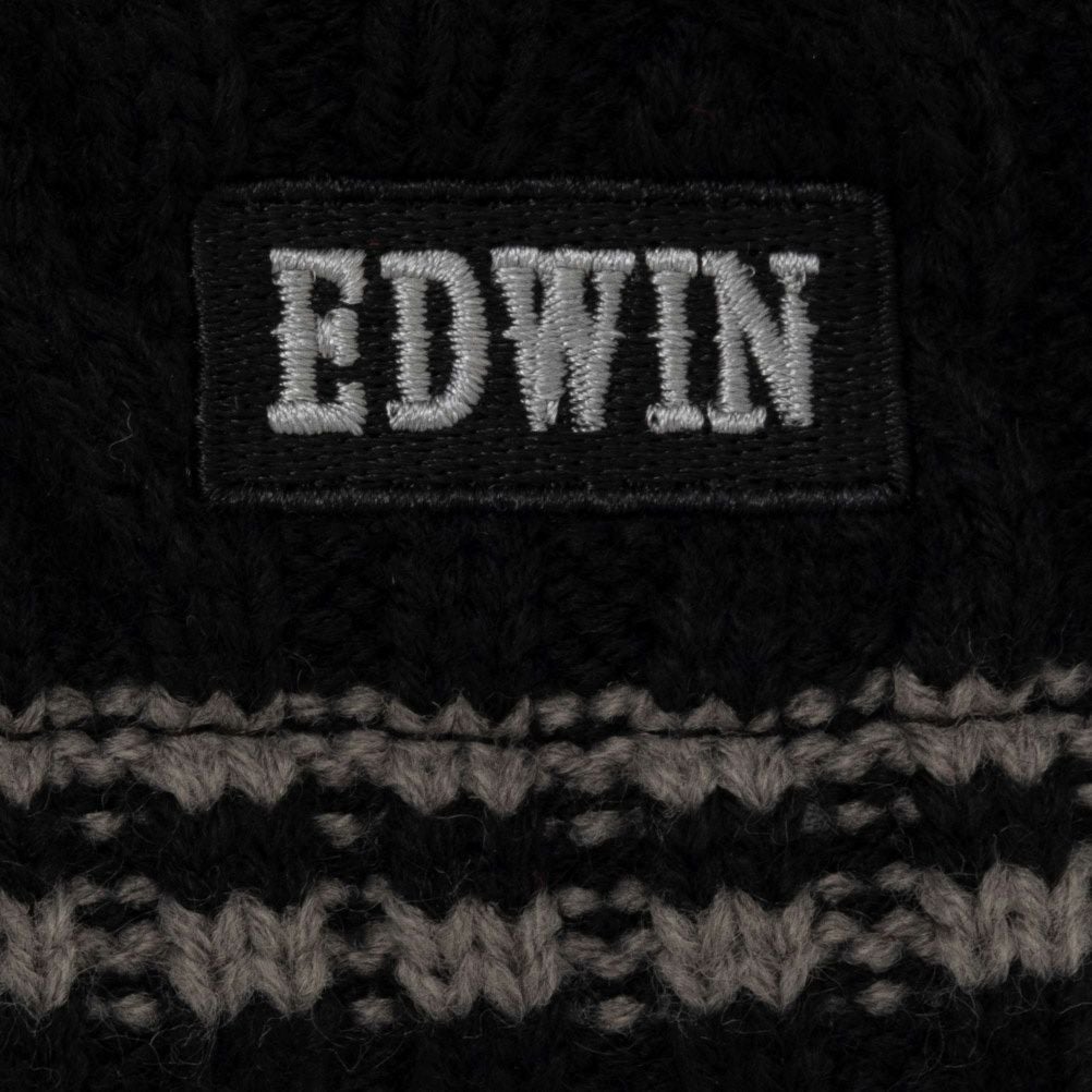 EDWIN ケーブル編みネックウォーマー メンズ