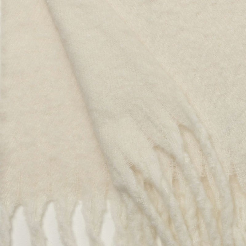 NAVY  太フリンジ無地マフラー レディース商品画像-8