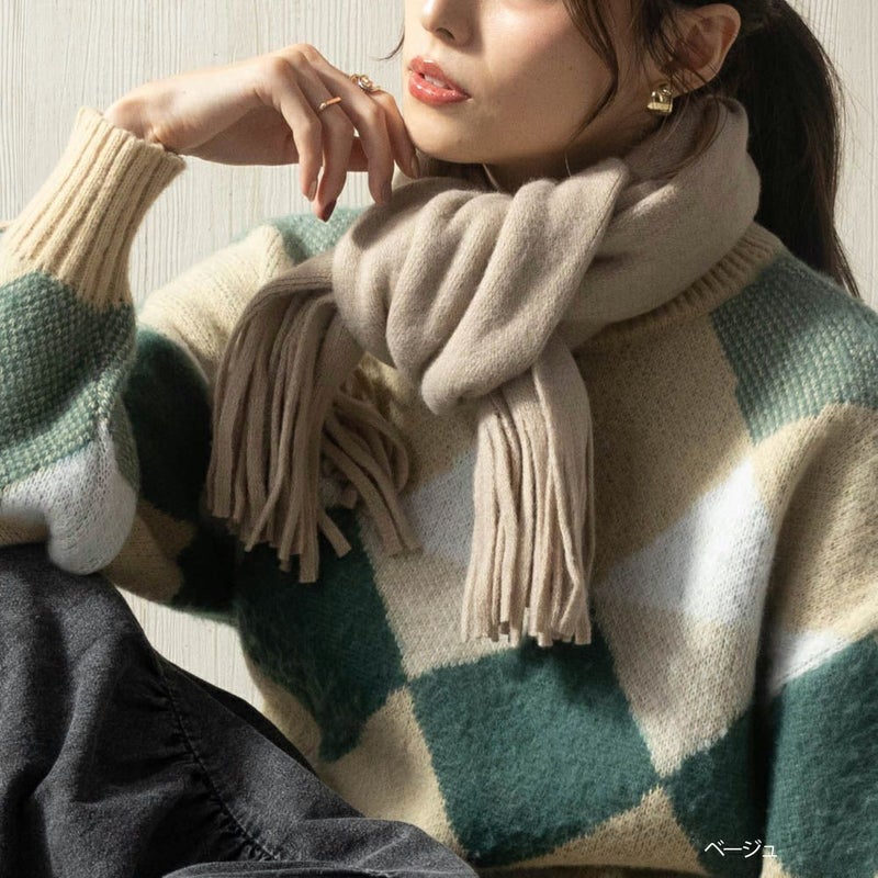 NAVY ラッセルマフラー レディース商品画像-3