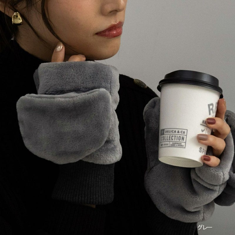 NAVY ファーグローブ レディース商品画像-2