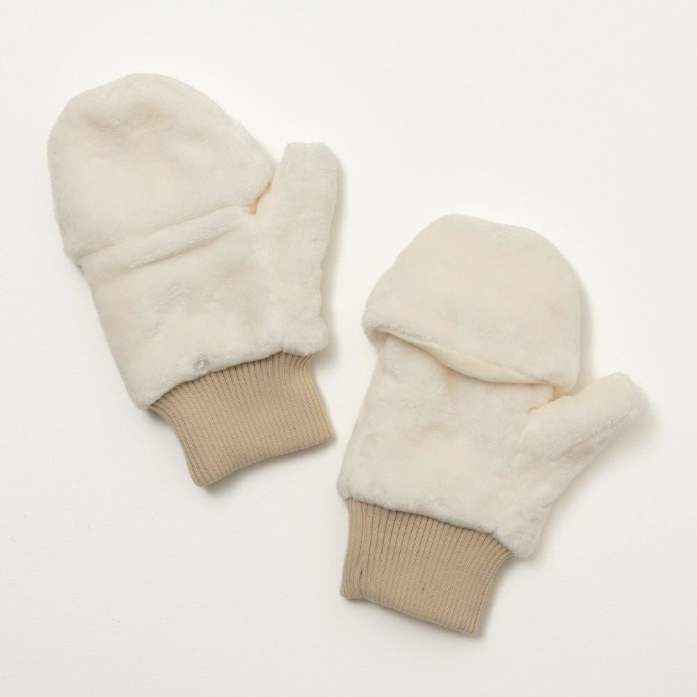 NAVY ファーグローブ レディース