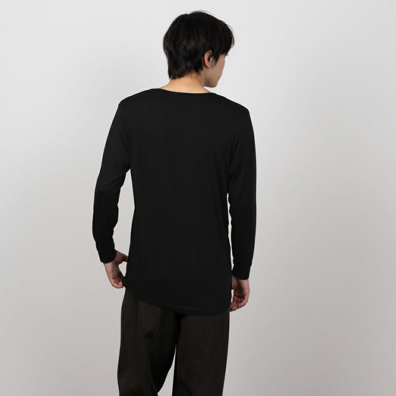 MAC HEAT  Vネック9分袖インナーシャツ メンズ メール便 対応商品商品画像-5