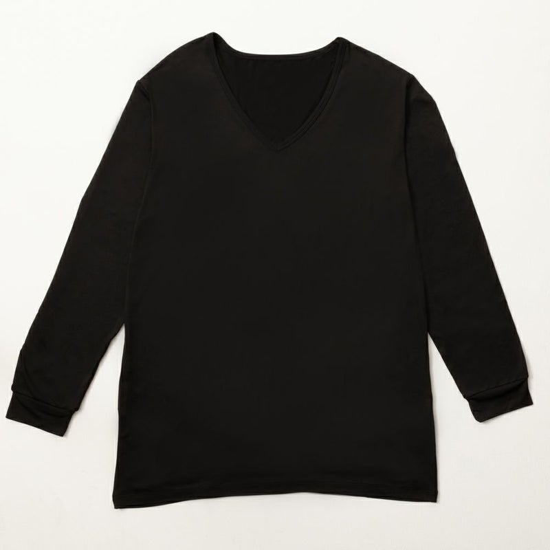 MAC HEAT Vネック9分袖インナーシャツ メンズ メール便 対応商品商品画像-7