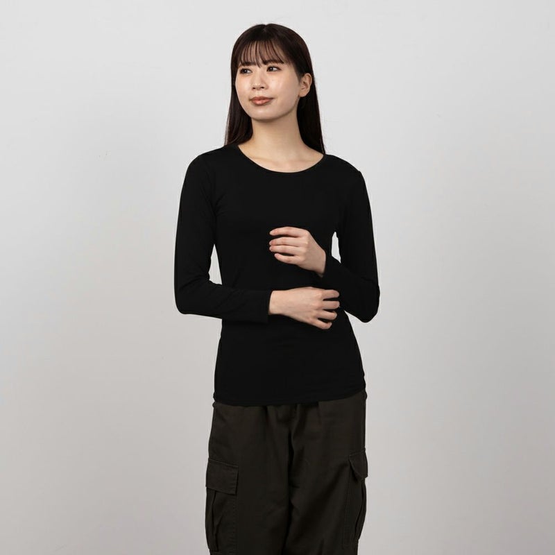 MAC HEAT クルーネック10分袖インナーシャツ レディース メール便 対応商品商品画像-3